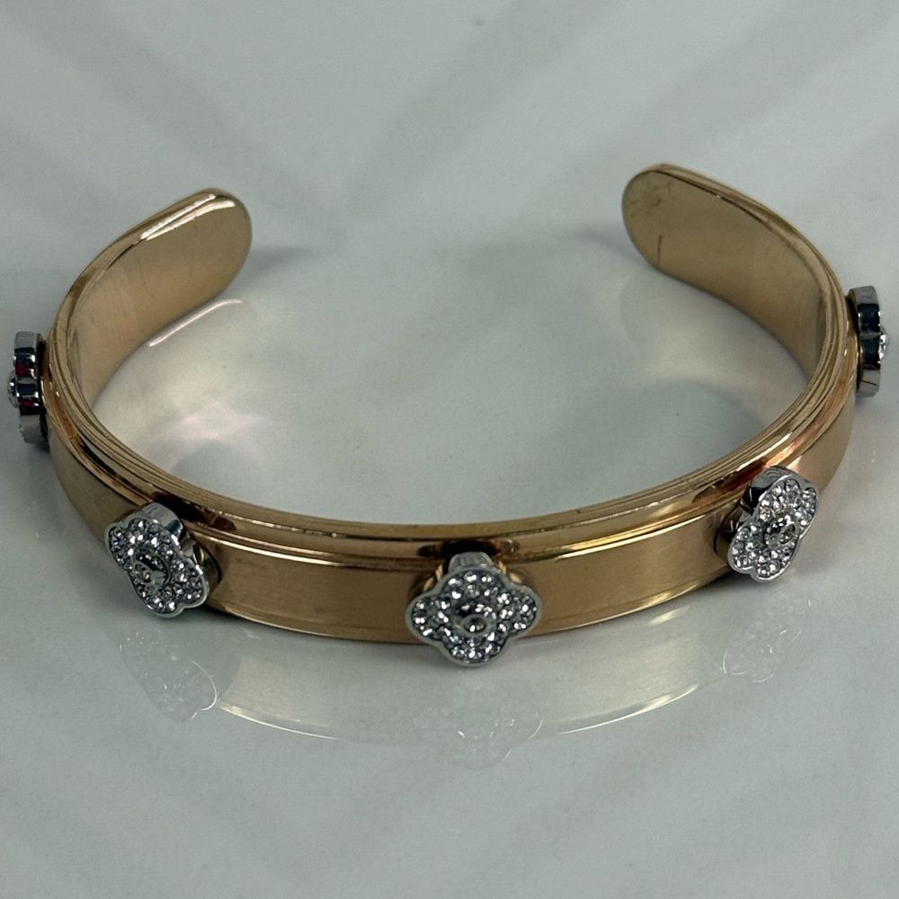 Henri Bendel New York Petal Screw Cuff Rose Gold Bracelet